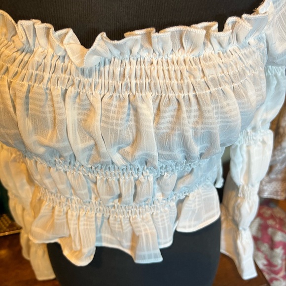 Princess Poly Cropped Blouse - Picture 2 of 8